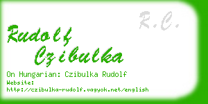 rudolf czibulka business card